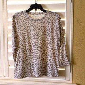 Cute animal print casual top